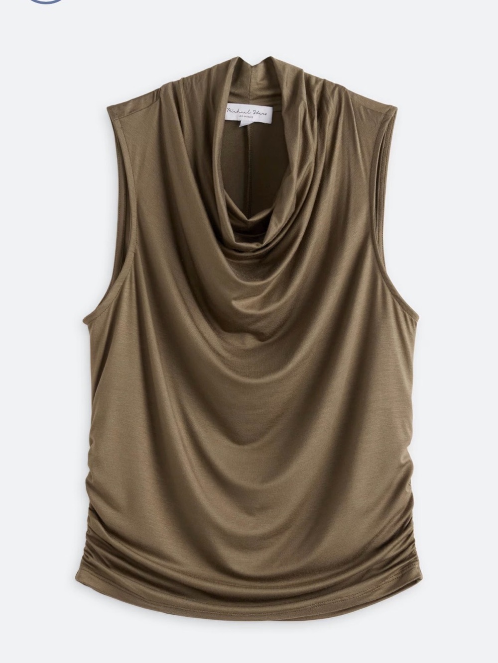 Women's Sleeveless Cowl Neck Ruched Top Size XS..